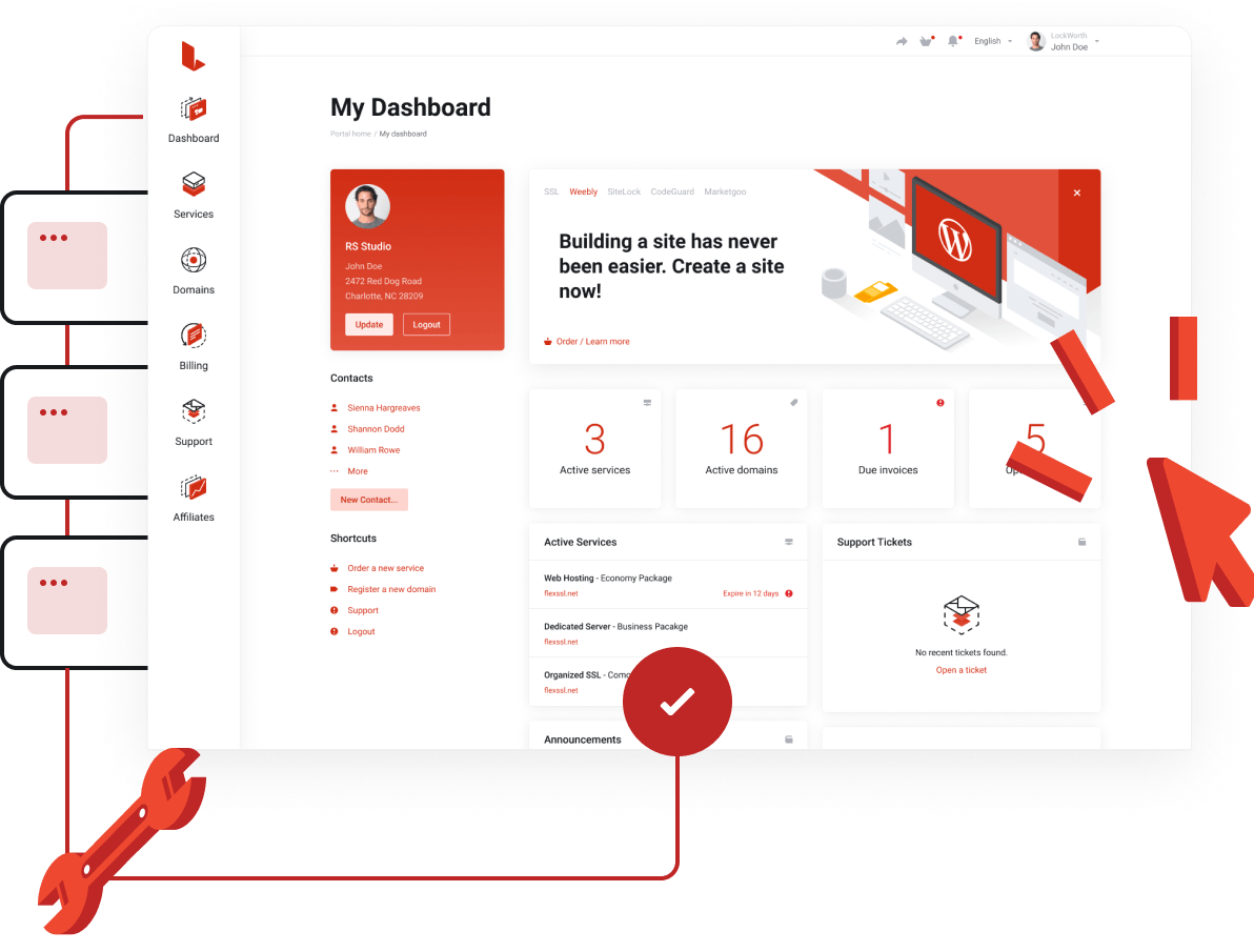 Canadian Web Hosting - Super easy control panel to manage all your services